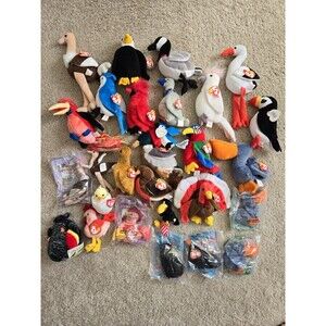 Beanie Baby Lot Birds McDonalds Some In Packages